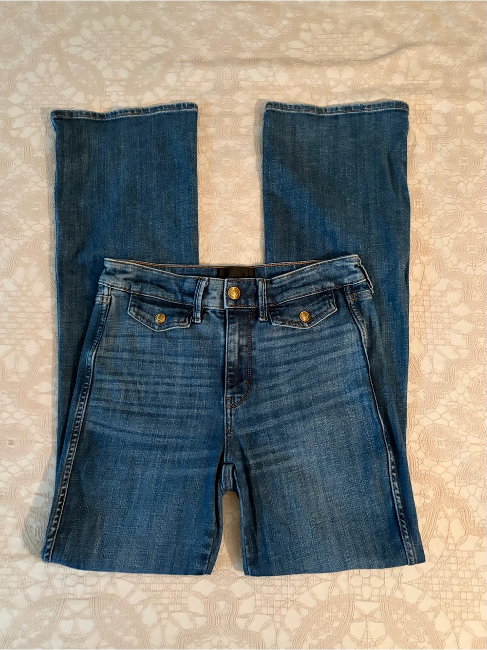 White House Black Market High-Rise Skinny Flare Everyday Soft Jeans